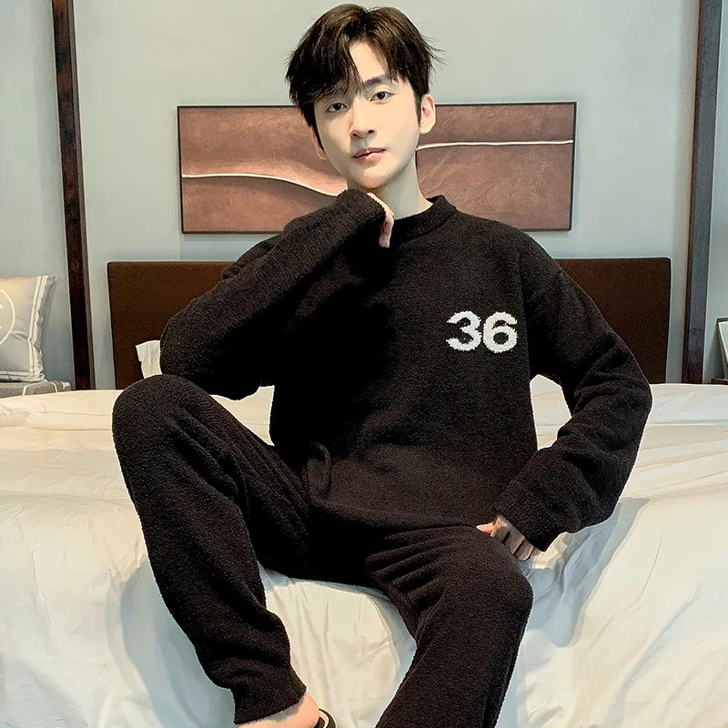 XIAFENYAN Pajama Set Men's Black-2