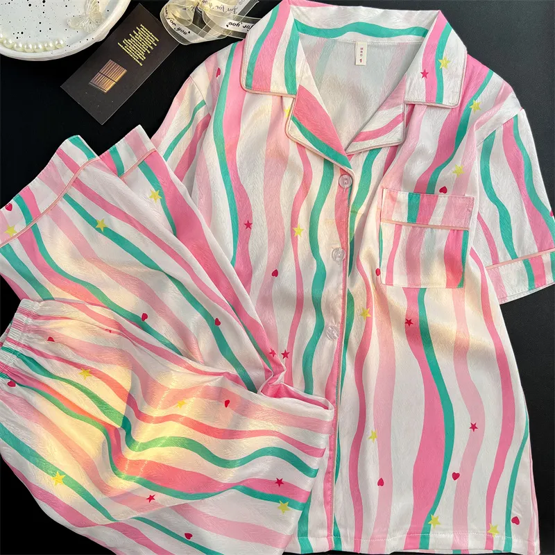 XIAFENYAN Pajama Set Women's Pink-3