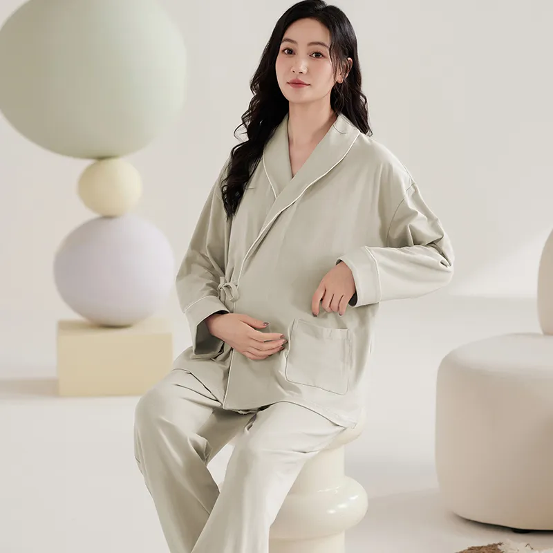 XIAFENYAN Pajama Set Women's Green-3