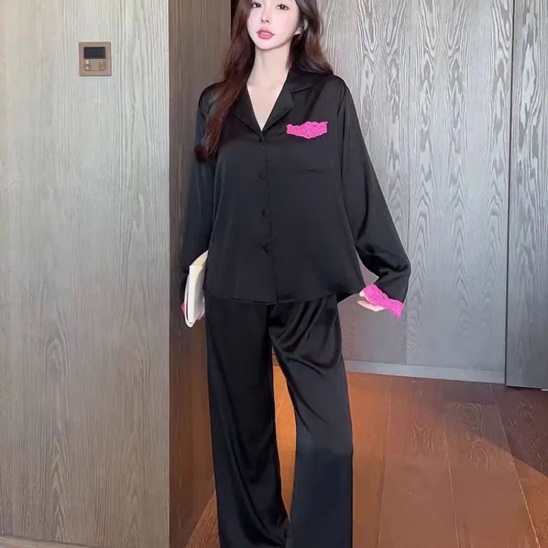 XIAFENYAN Pajama Set Women's Black-4