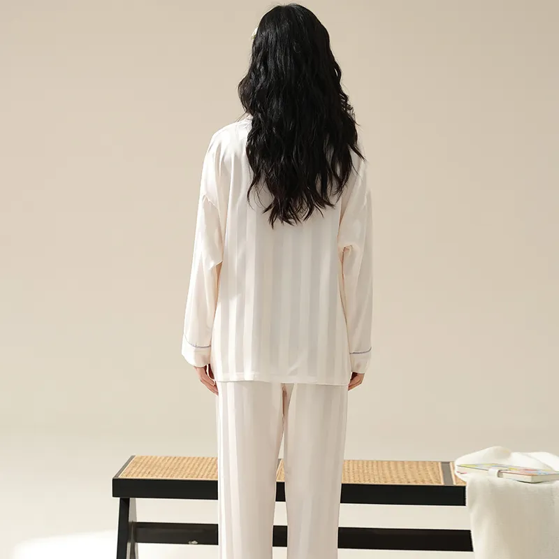 XIAFENYAN Pajama Set Women's Beige-6