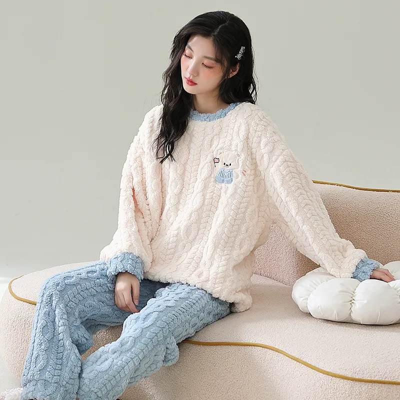 XIAFENYAN Pajama Set Women's Blue-3