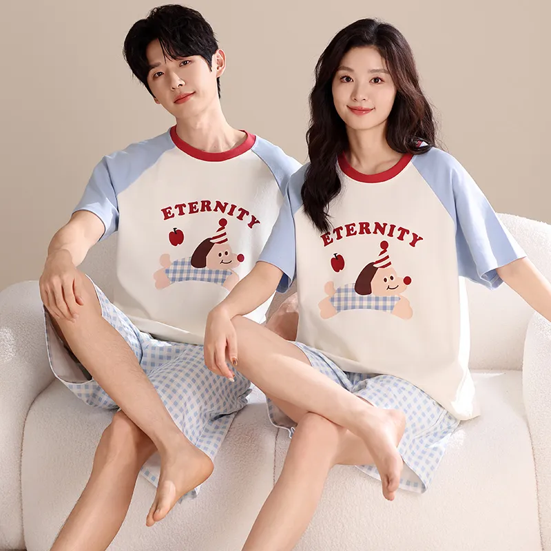 XIAFENYAN Pajama Set Unisex Blue-4