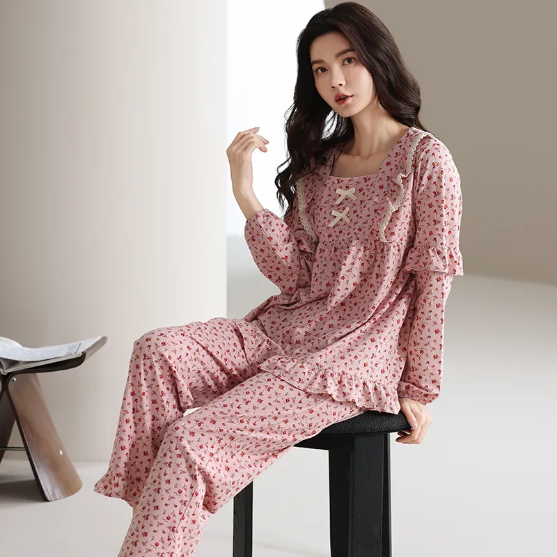 XIAFENYAN Pajama Set Women's Pink-4