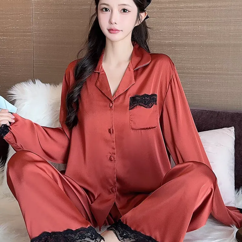 XIAFENYAN Pajama Set Women's Orange-2