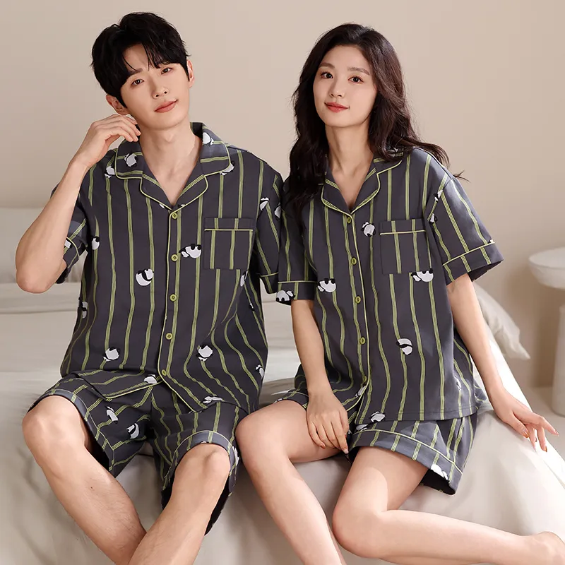 XIAFENYAN Pajama Set Unisex Gray-8