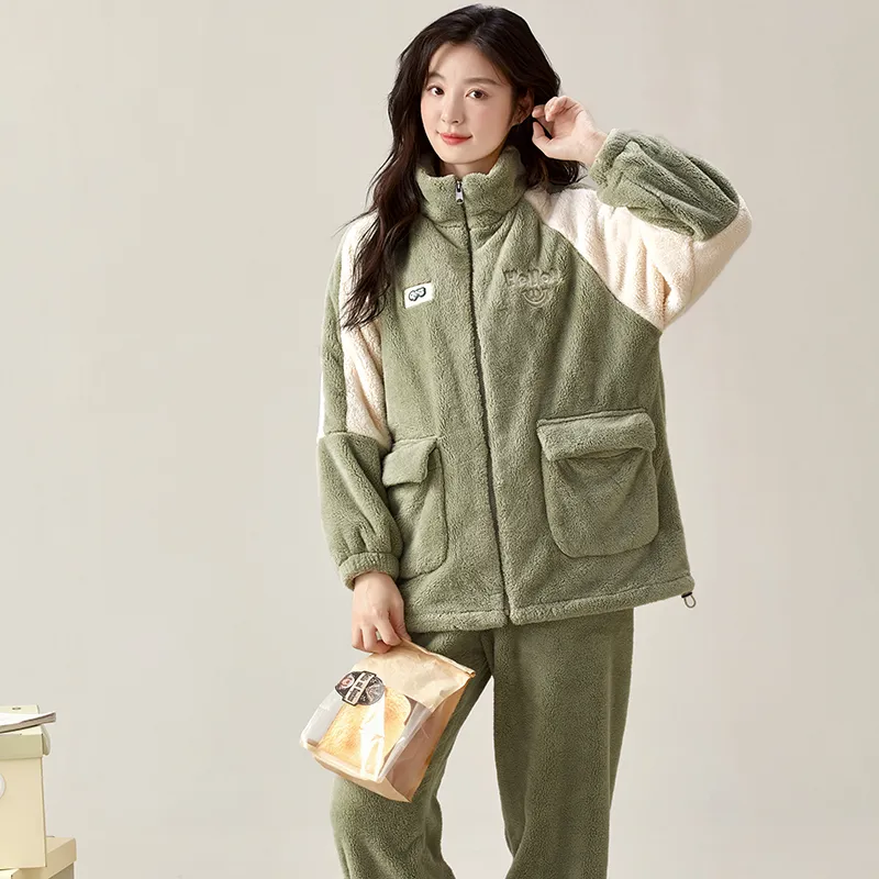 XIAFENYAN Pajama Set Women's Sea Green-3