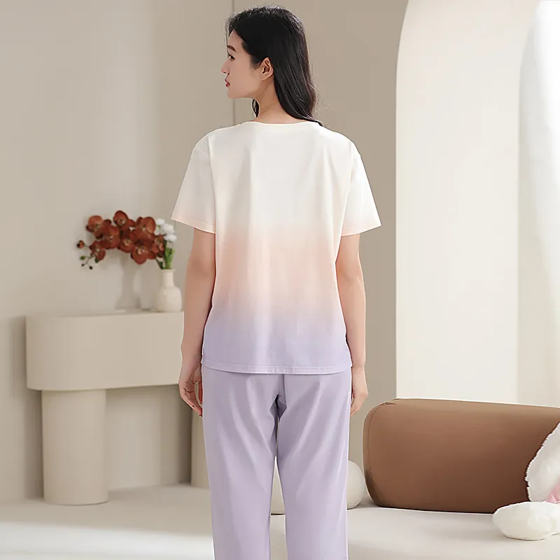 XIAFENYAN Pajama Set Women's Gradient Purple-6