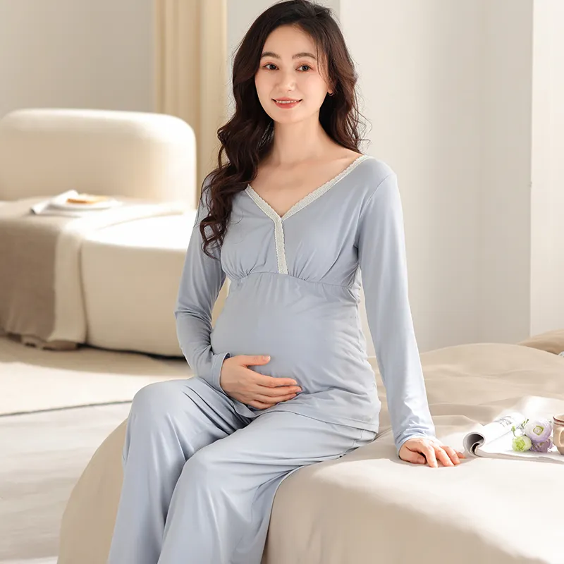 XIAFENYAN Pajama Set Women's Blue-3