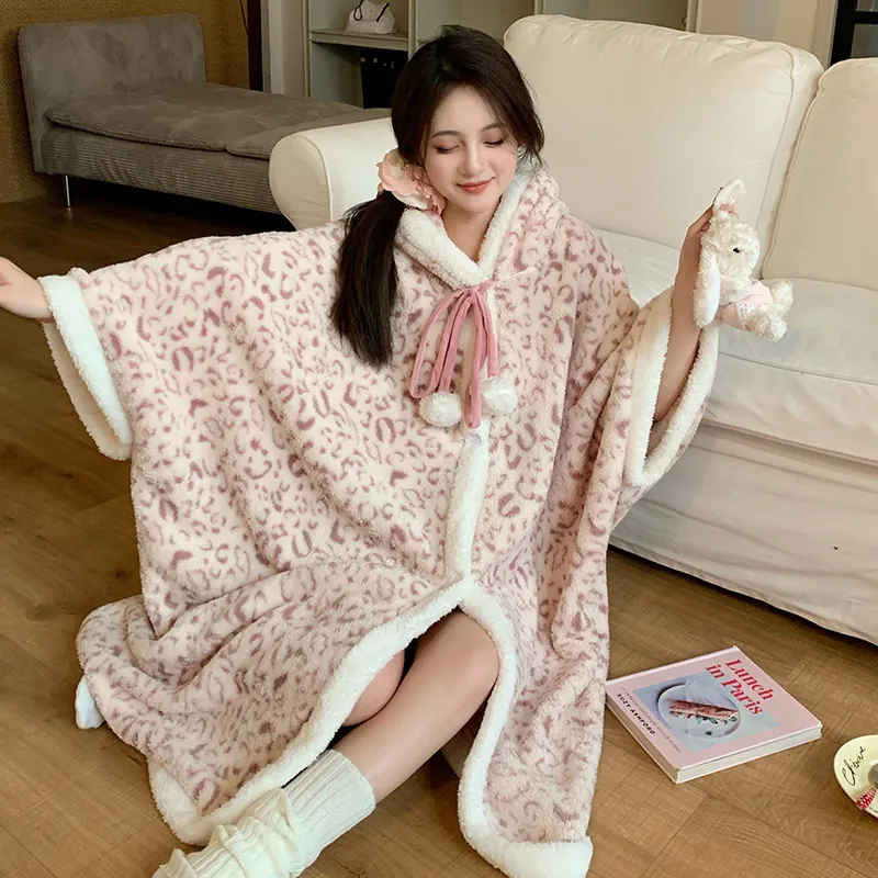 XIAFENYAN Bath Robes Women's Pink-1