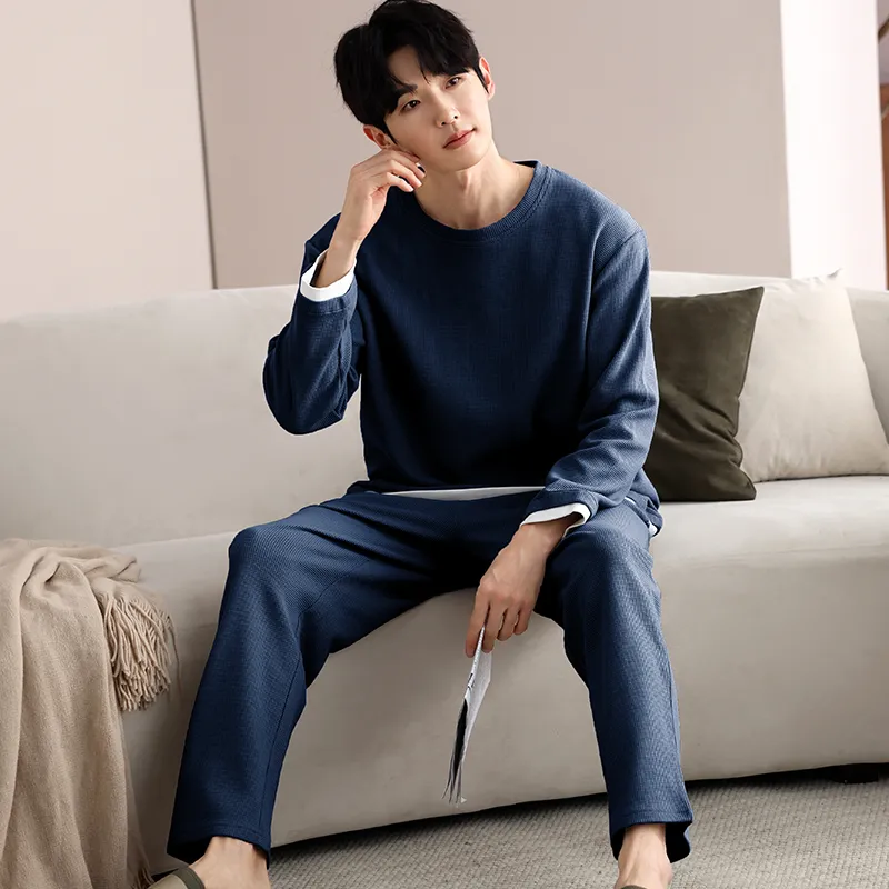 XIAFENYAN Pajama Set Men's Blue-5