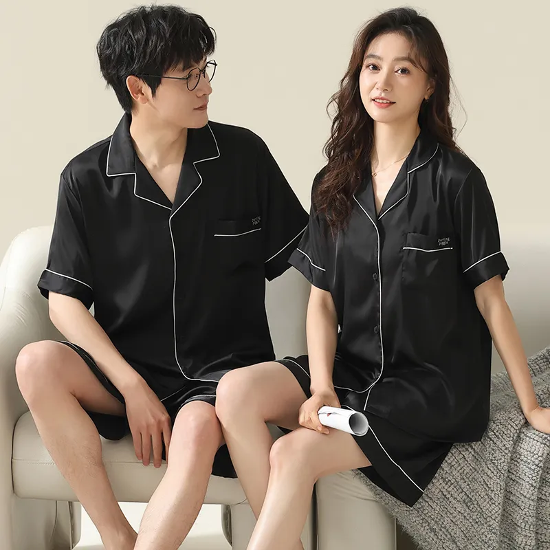 XIAFENYAN Pajama Set Unisex Black-1