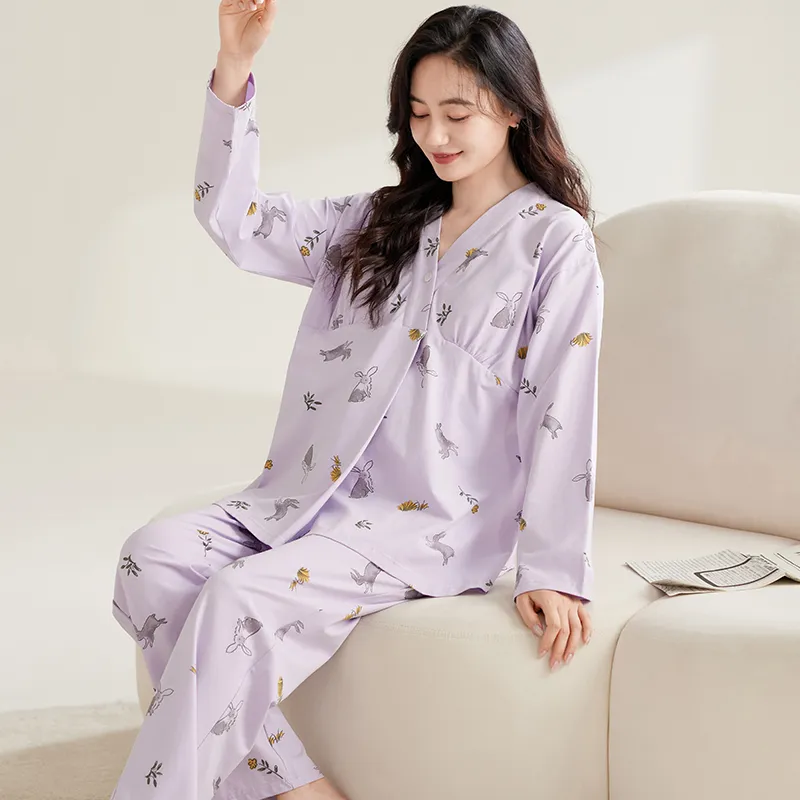 XIAFENYAN Pajama Set Women's Purple-3