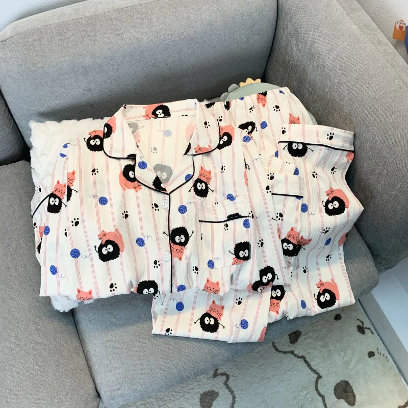 XIAFENYAN Pajama Set Women's Apricot-5