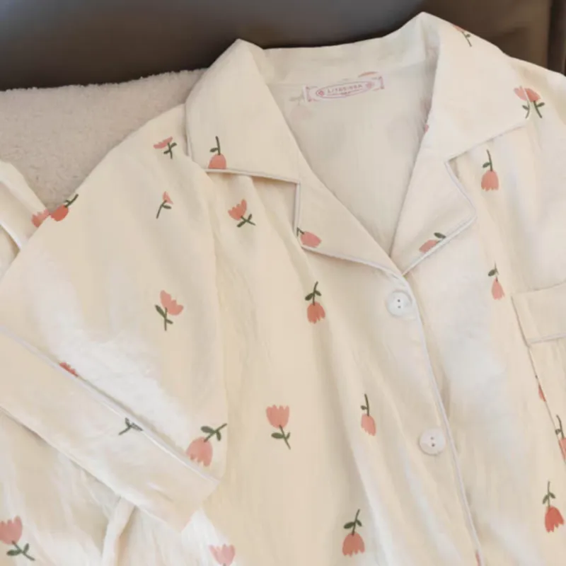 XIAFENYAN Pajama Set Women's Apricot-2