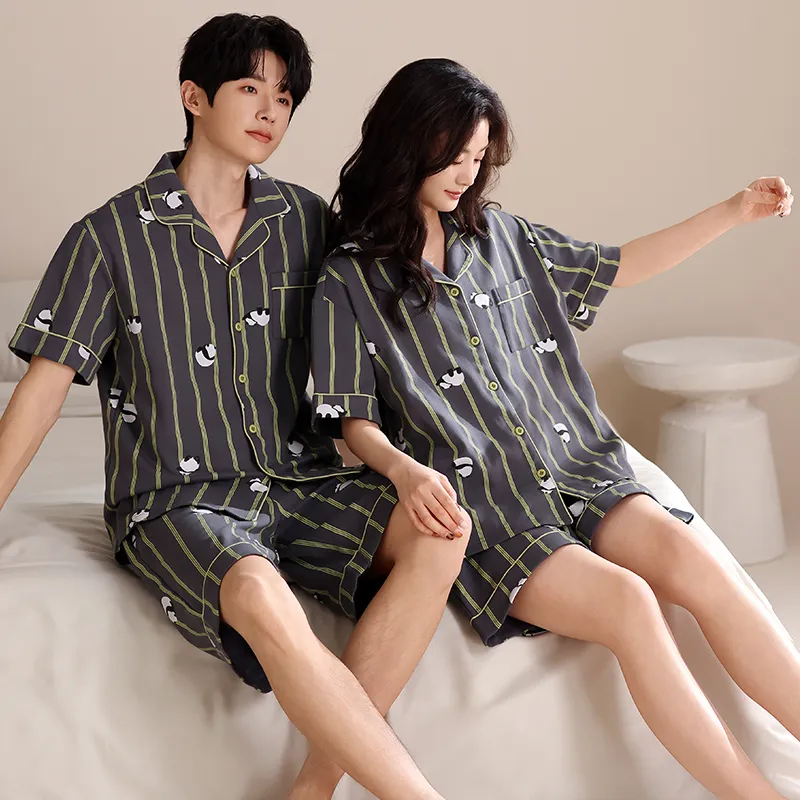 XIAFENYAN Pajama Set Unisex Gray-5