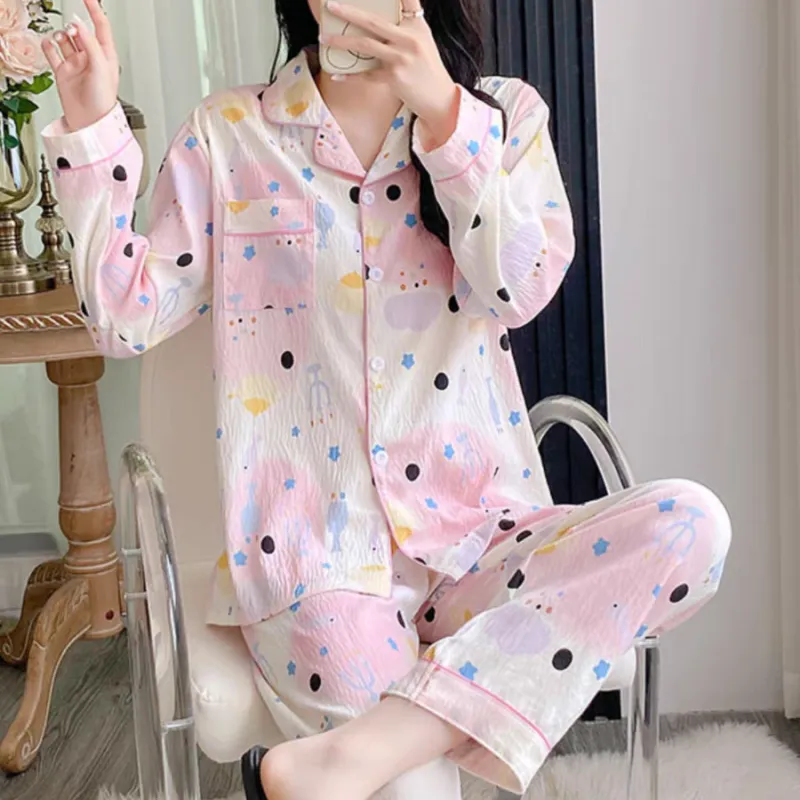 XIAFENYAN Pajama Set Women's Pink-3