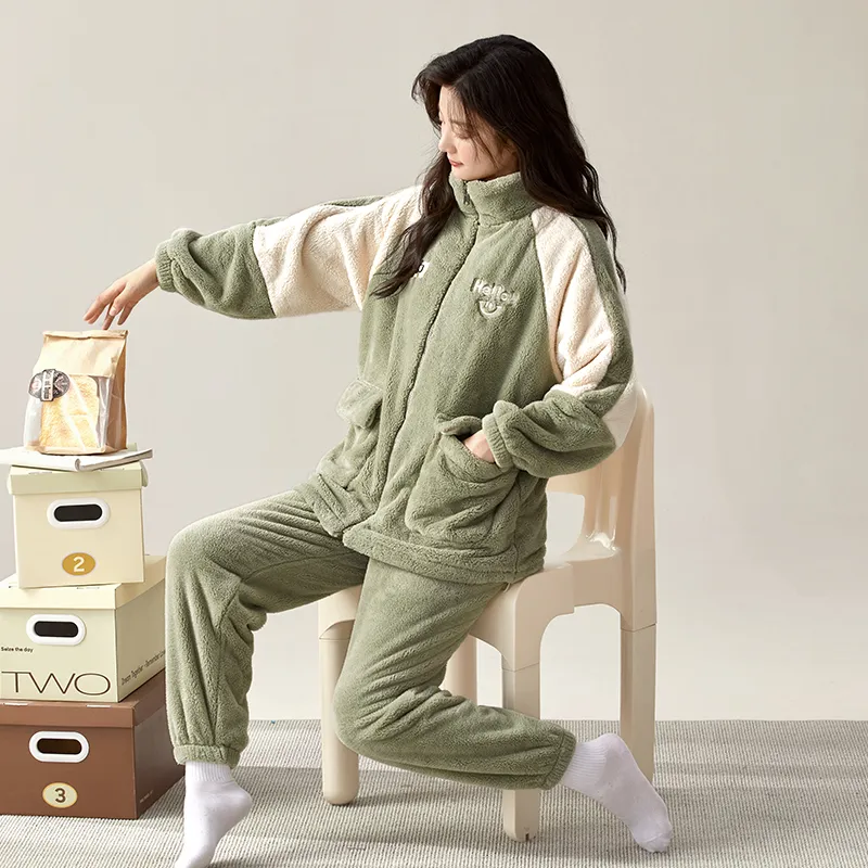 XIAFENYAN Pajama Set Women's Sea Green-2
