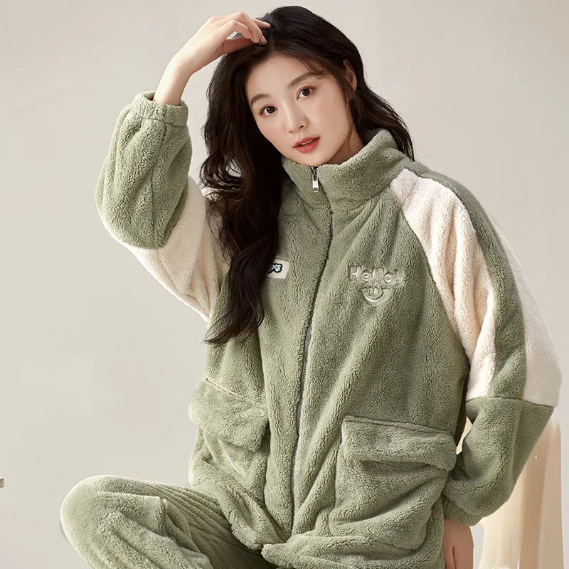 XIAFENYAN Pajama Set Women's Sea Green-5