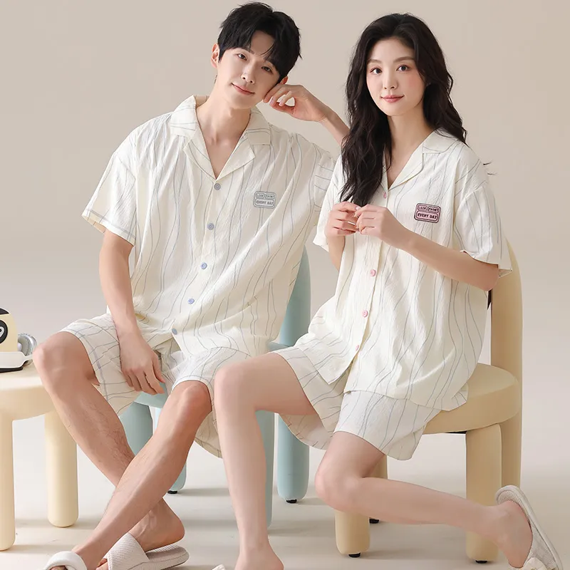 XIAFENYAN Pajama Set Unisex Apricot-1
