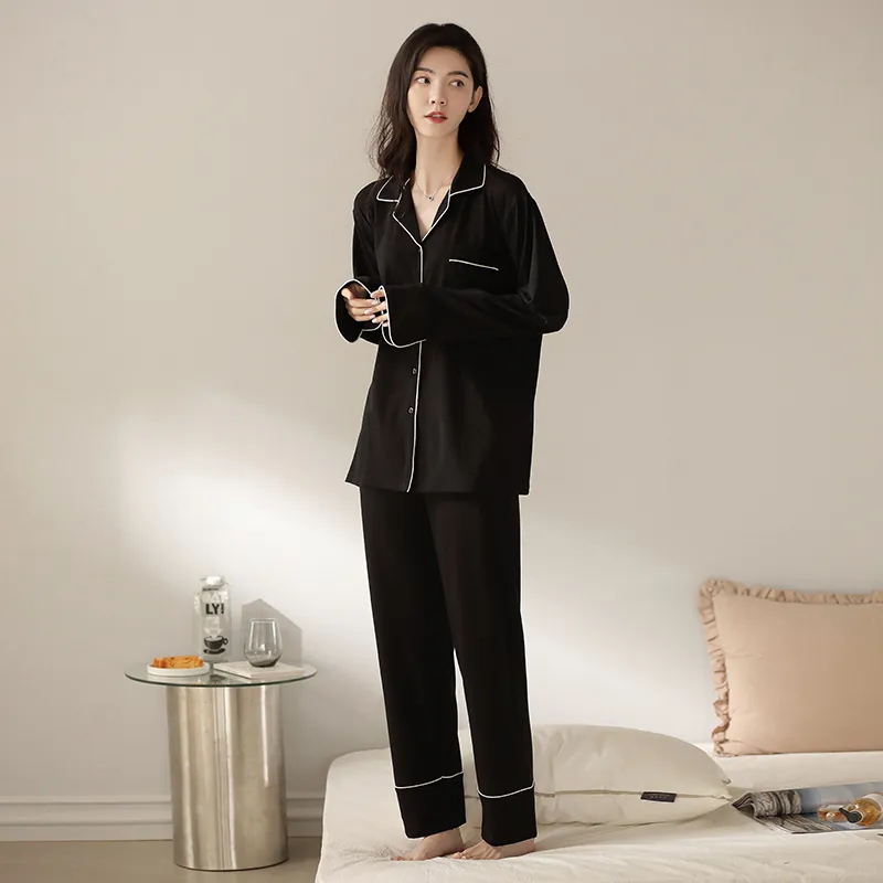 XIAFENYAN Pajama Set Women's Black-4