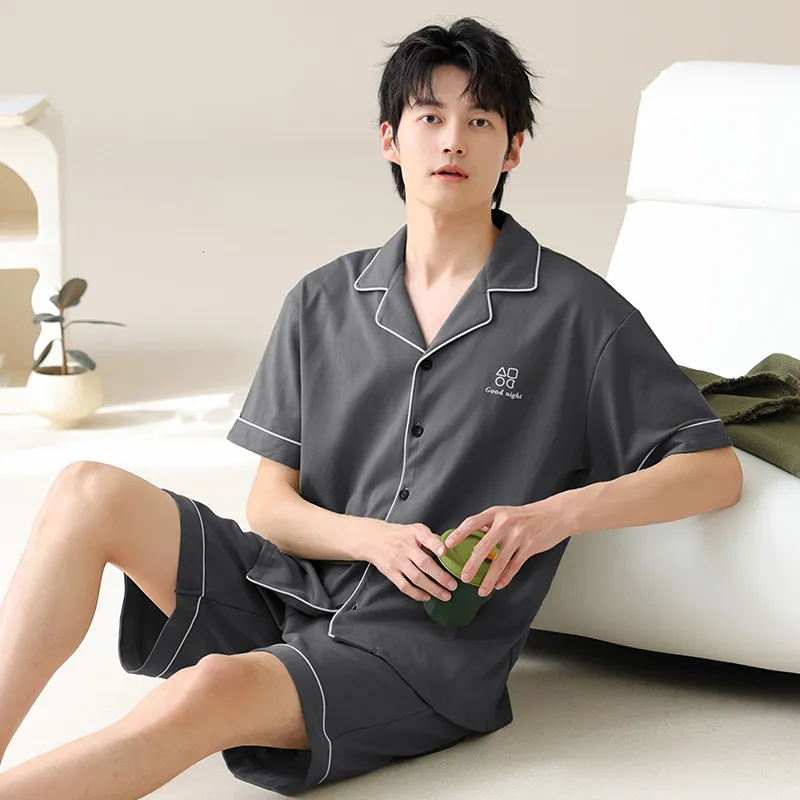 XIAFENYAN Pajama Set Men's Dark Gray-2