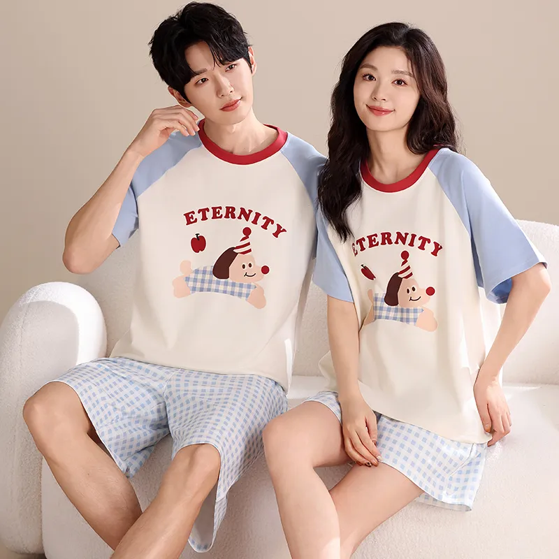 XIAFENYAN Pajama Set Unisex Blue-5