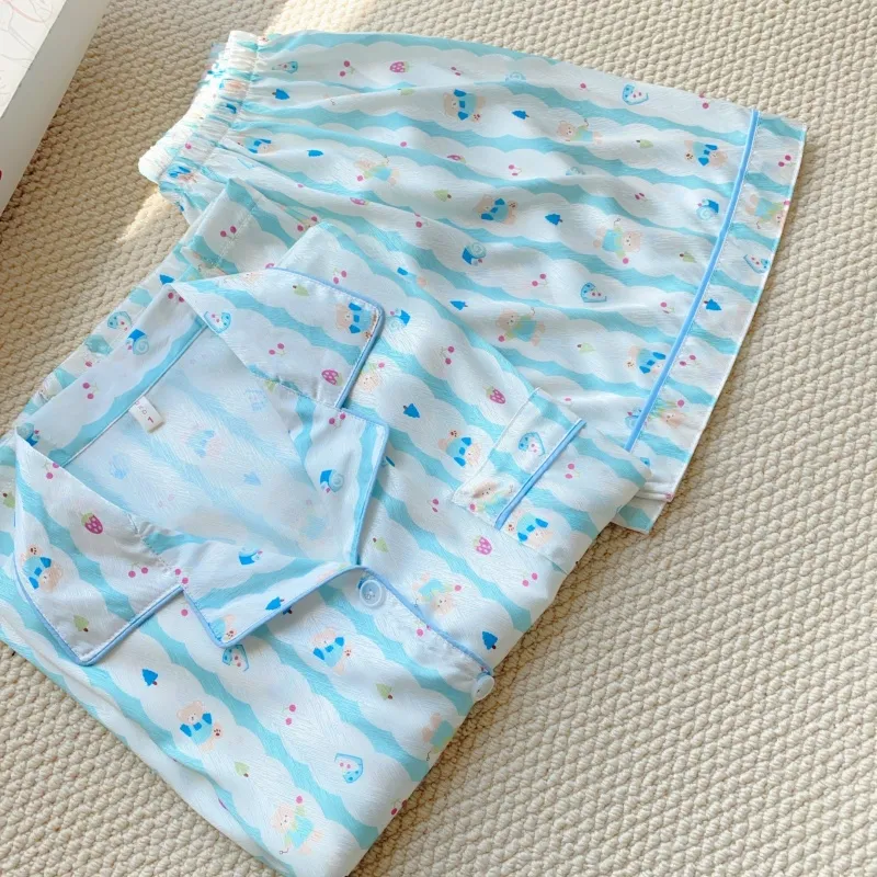 XIAFENYAN Pajama Set Women's Blue-2