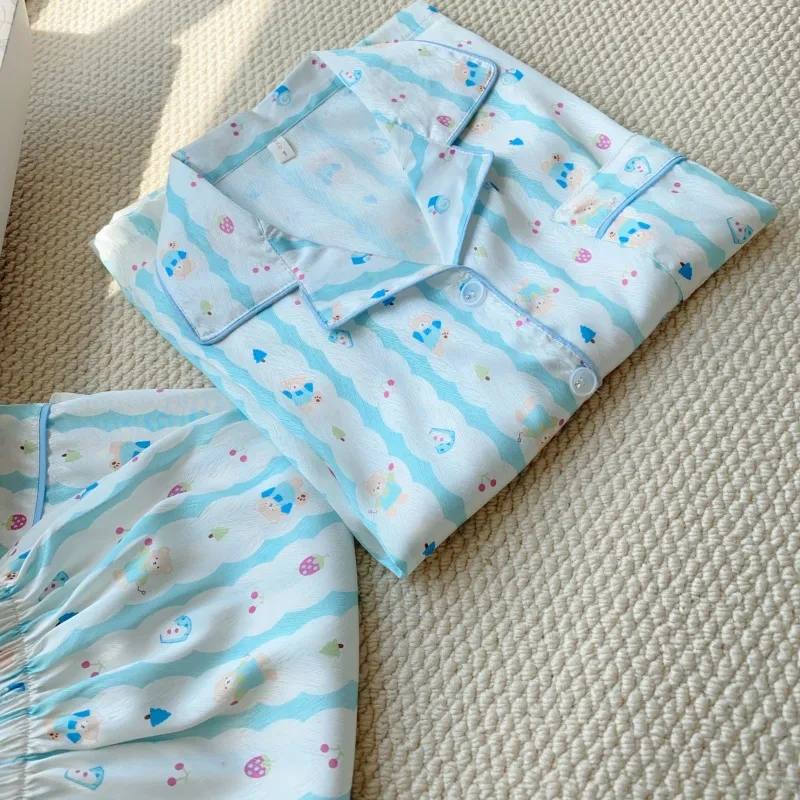 XIAFENYAN Pajama Set Women's Blue-3