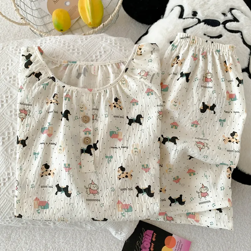 XIAFENYAN Pajama Set Women's Apricot-1