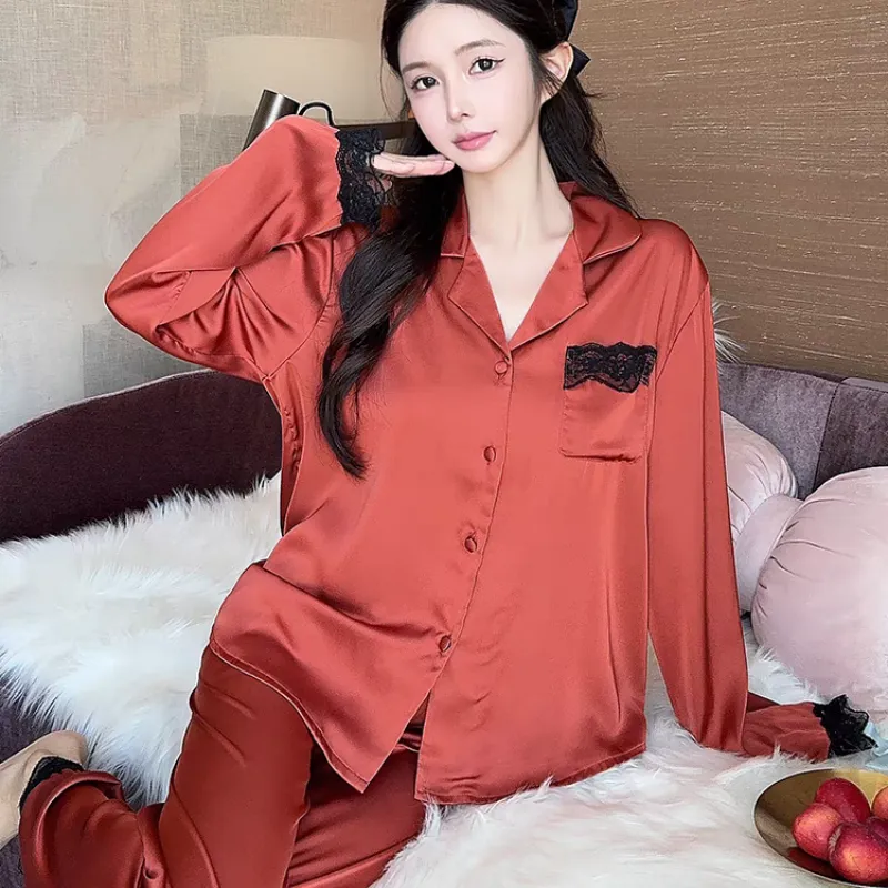 XIAFENYAN Pajama Set Women's Orange-3