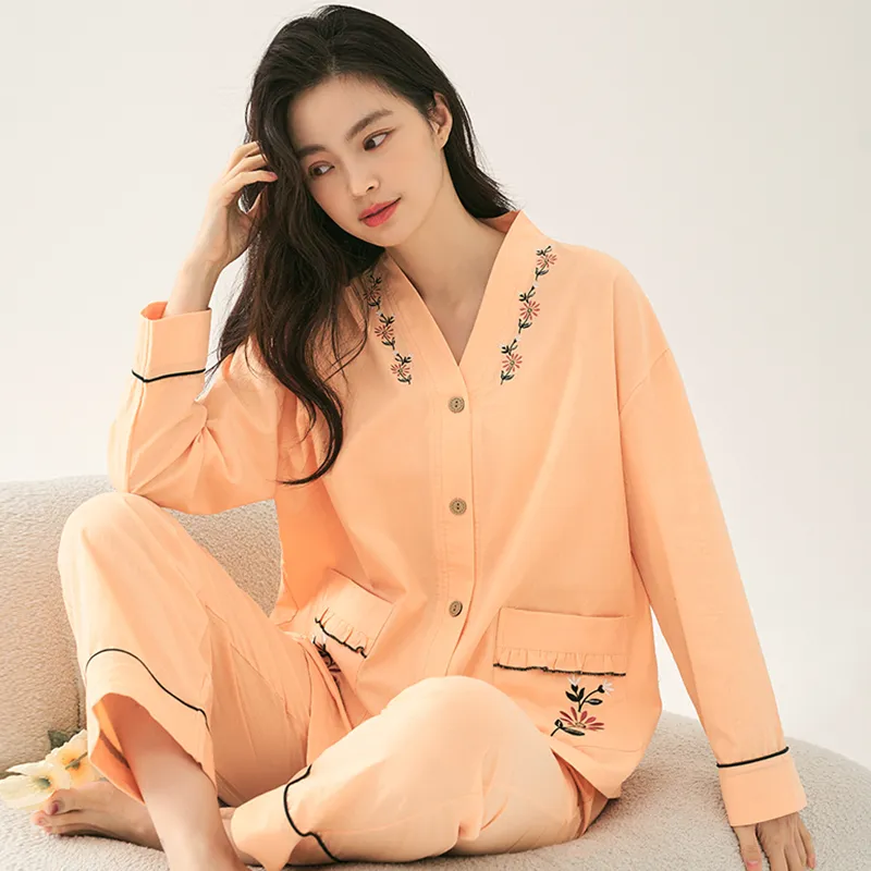 XIAFENYAN Pajama Set Women's Orange-1