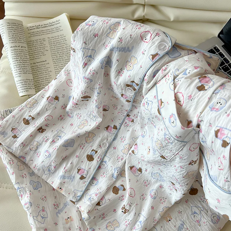 XIAFENYAN Pajama Set Women's Apricot-4