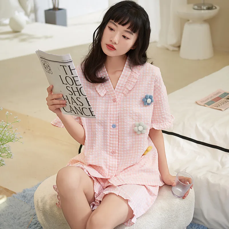 XIAFENYAN Pajama Set Women's Pink-4