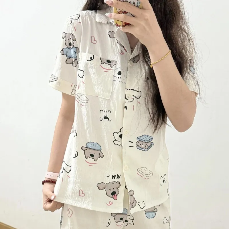 XIAFENYAN Pajama Set Women's Apricot-2