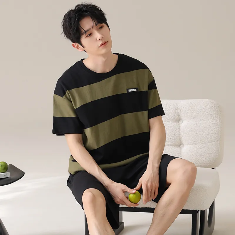 XIAFENYAN Pajama Set Men's Black-4