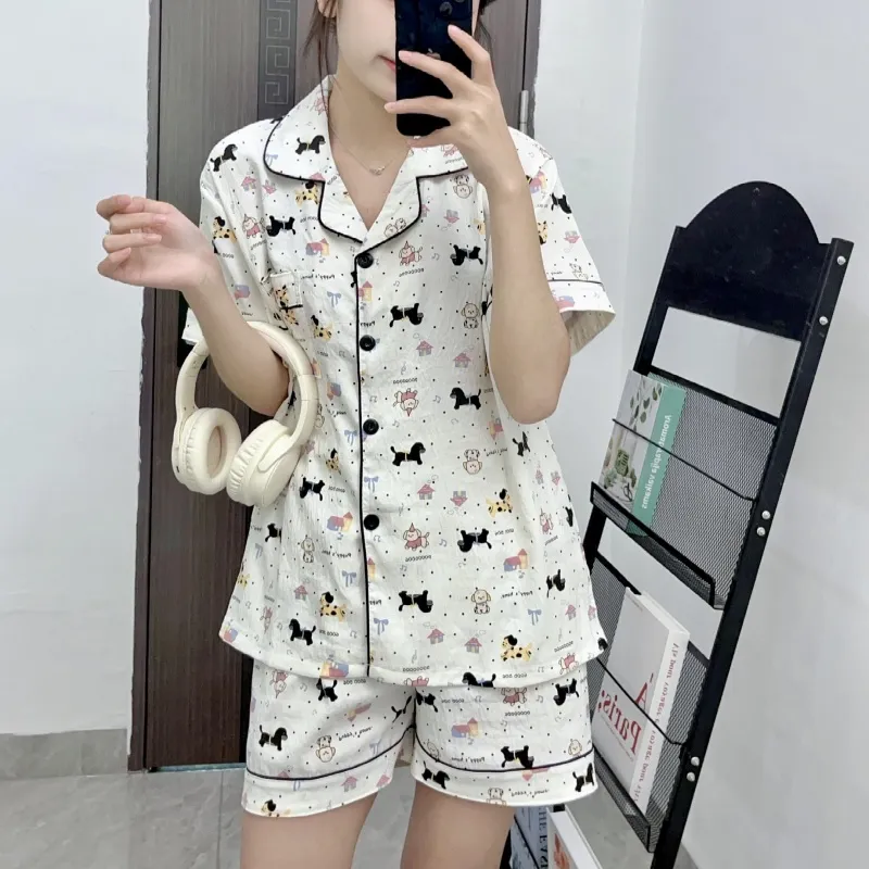 XIAFENYAN Pajama Set Women's Apricot-3