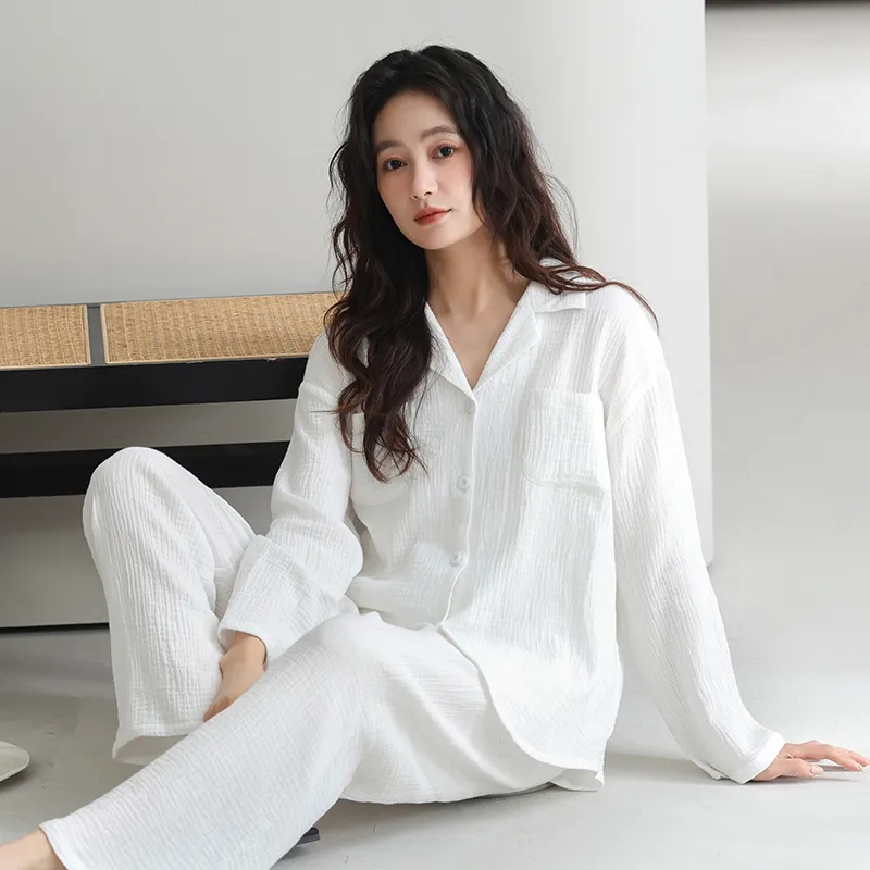 XIAFENYAN Pajama Set Women's White-3