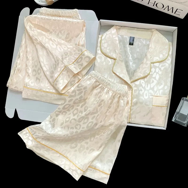 XIAFENYAN Pajama Set Women's Apricot-4