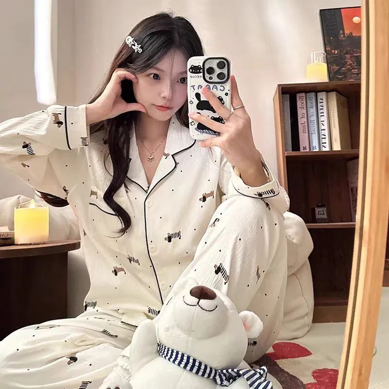 XIAFENYAN Pajama Set Women's Apricot-2