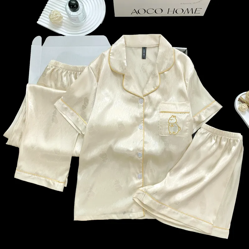 XIAFENYAN Pajama Set Women's Apricot-3