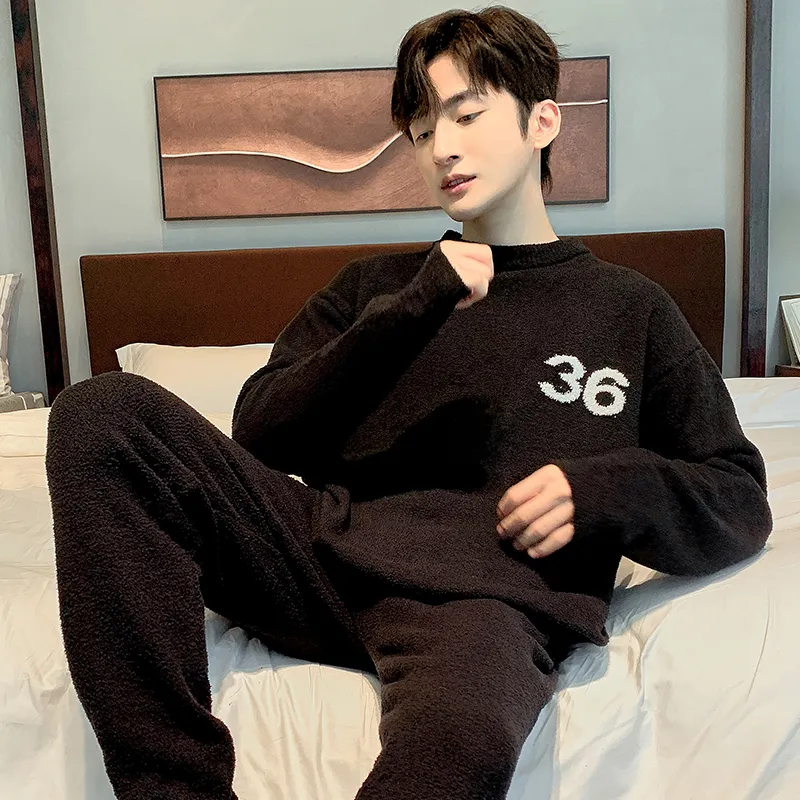 XIAFENYAN Pajama Set Men's Black-1