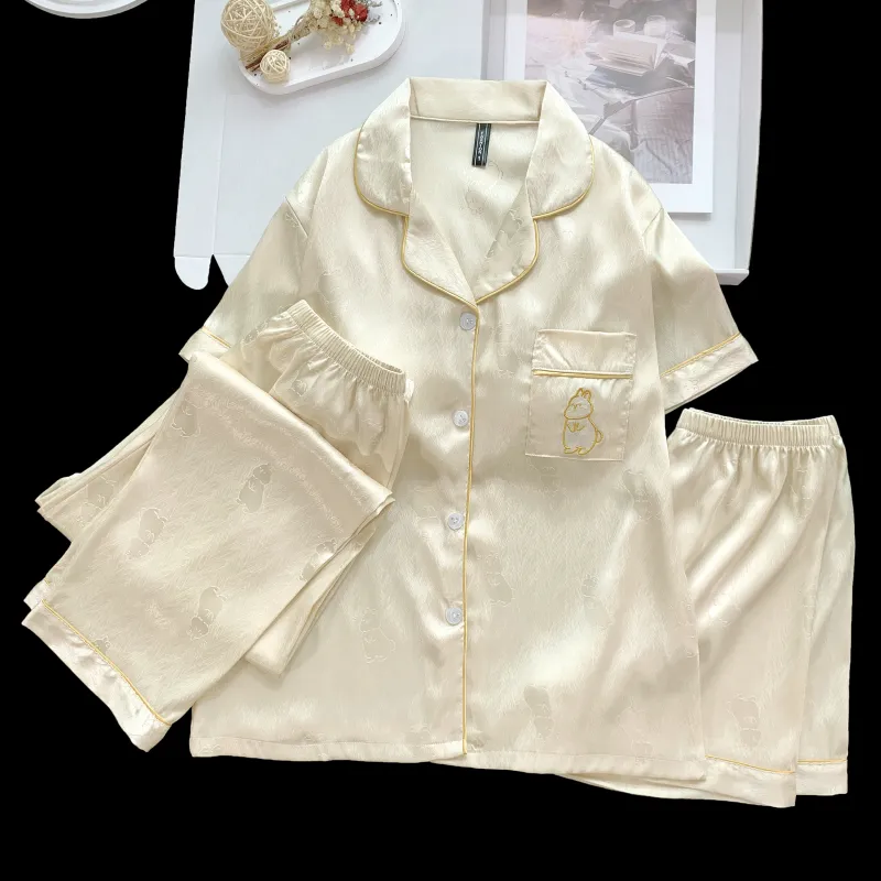 XIAFENYAN Pajama Set Women's Apricot-7