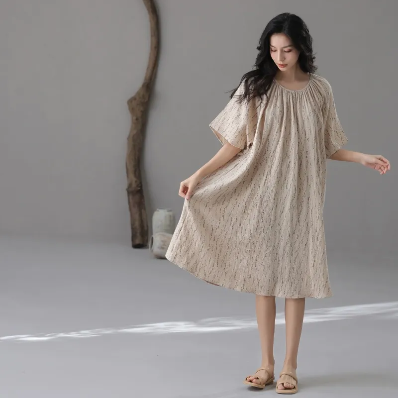 XIAFENYAN Nightgown Women's Light Brown-3