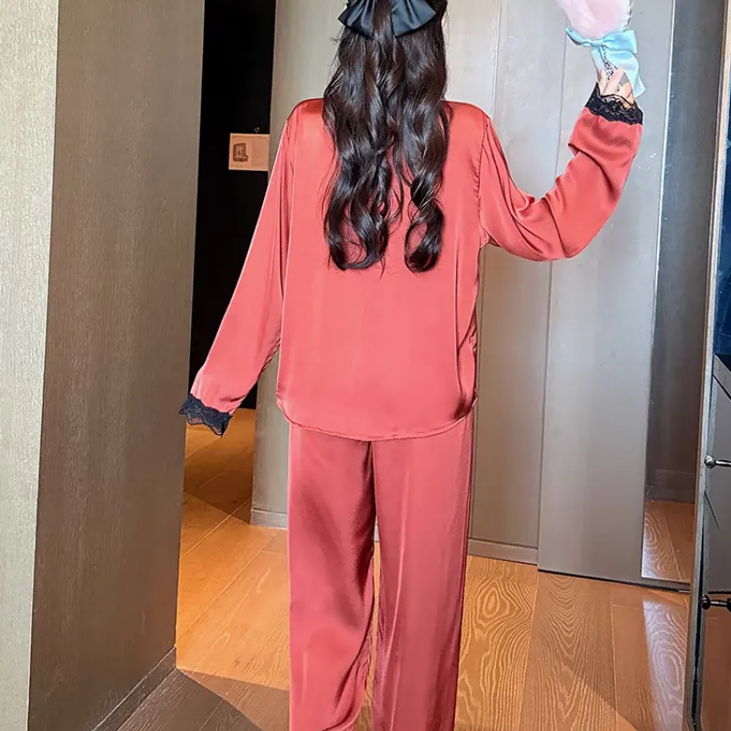 XIAFENYAN Pajama Set Women's Orange-5