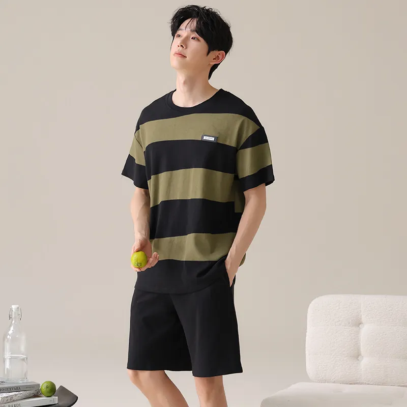 XIAFENYAN Pajama Set Men's Black-1