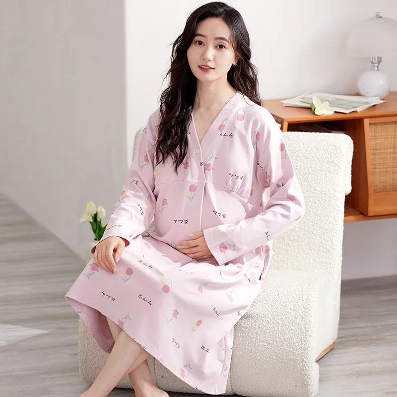 XIAFENYAN Nightgown Women's Purple-2