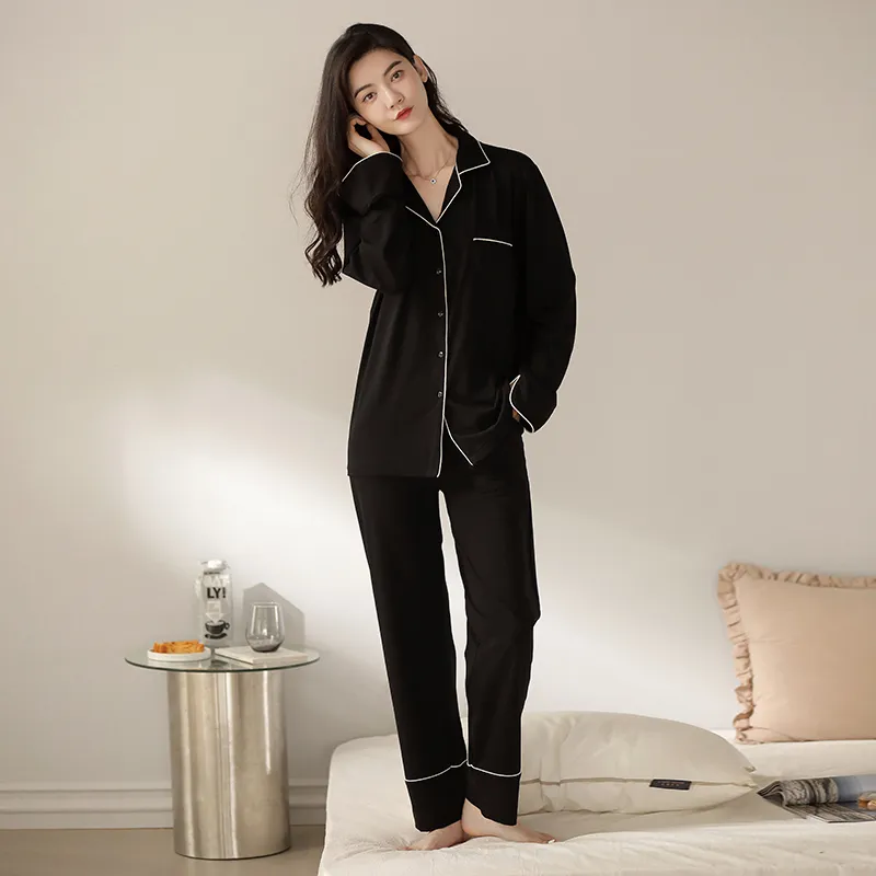 XIAFENYAN Pajama Set Women's Black-5