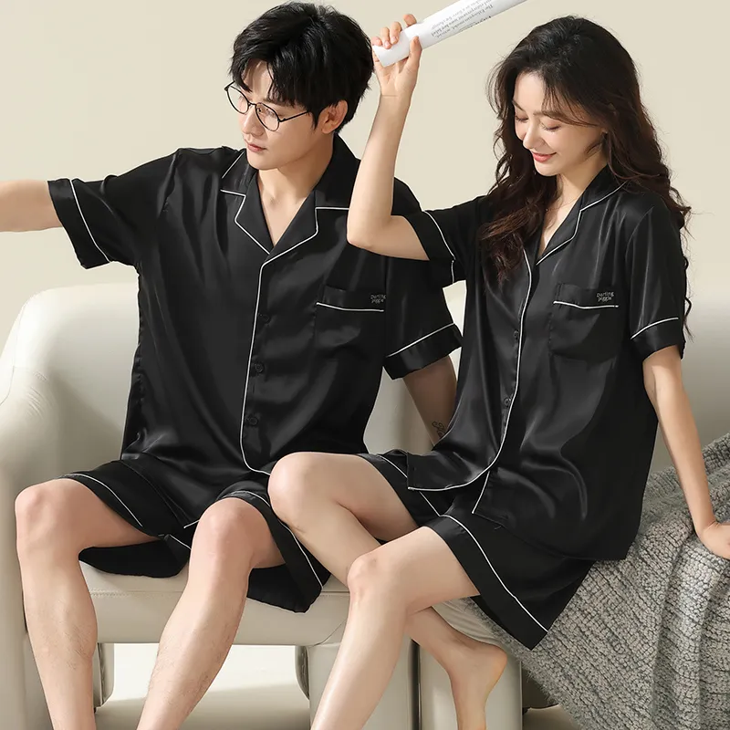 XIAFENYAN Pajama Set Unisex Black-3