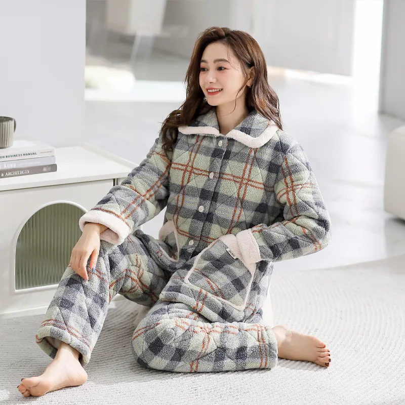 XIAFENYAN Pajama Set Women's Olive Green-2
